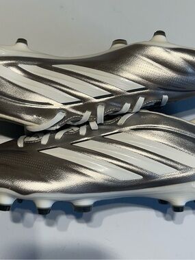 Adidas Copa Pure IV Pro Firm Ground FG Soccer Cleats Silver Men’s Sz 10.5 JQ0423